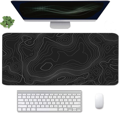 4-in-1 Large Mouse Pad, Keyboard Wrist Rest Pad & Wrist Support Mousepad Set, Extended Desk Pad Waterproof Desk Mat for Home Office Study Game