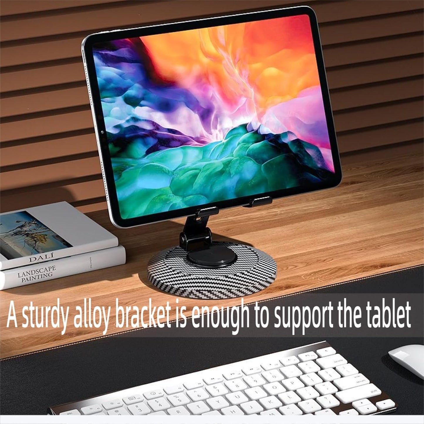 Adjustable Cell Phone Stand,360 Rotating Foldable Desktop Cellphone Stand with Anti-Slip Base Portable Phone Holder for iPhone 17 16 15 14 13 Pro Max, All Smart Phones, iPad