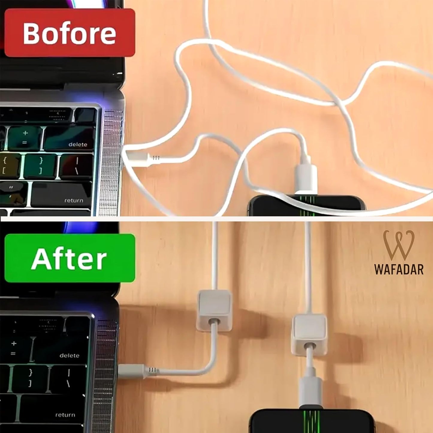 6 Pcs Magnetic Cable Clips, Office Desk Accessories, Cord Organizer Holder, Cable Management Holder, Phone Charger Cord, Wire Clips, Magnetic Cord Organizer, Adhesive Cable Holder
