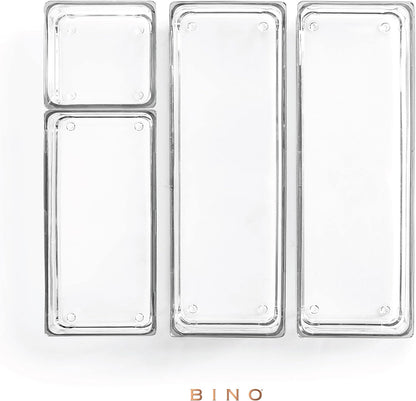 Bino 4-Piece Drawer Bin Set | THE MODULAR | Bathroom & Desk Drawer Organizer Bins - Large