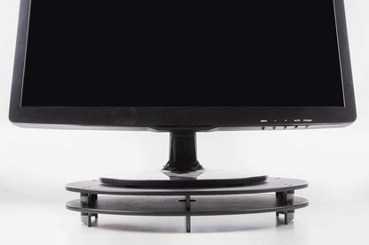 Vu Ryte Stackable 1 Inch Computer Monitor Riser Stand, Oval, Black, VUR 8800 4-Pack
