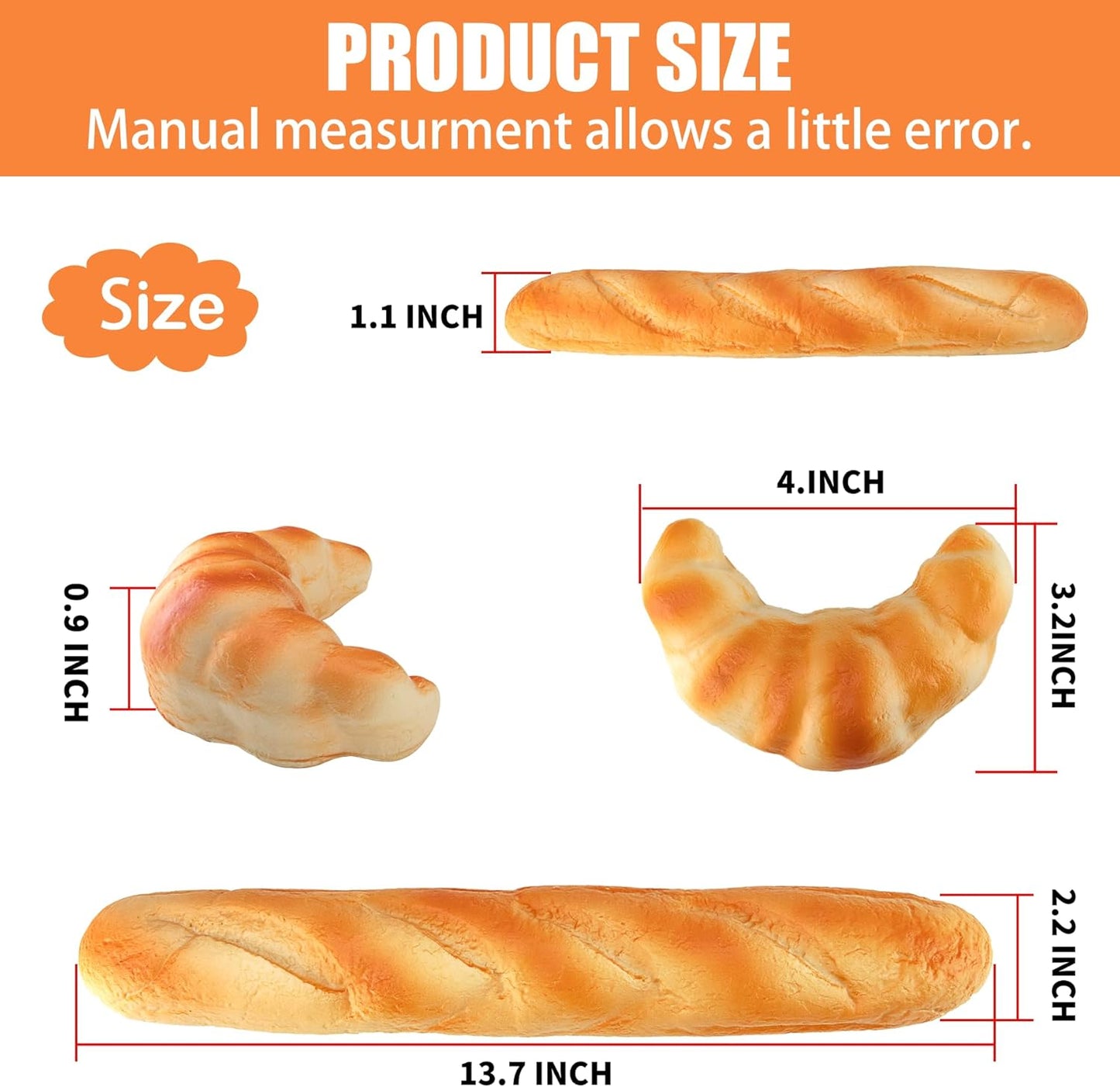 Soft Toast Bread Baguette Shape Anti-Skid Keyboard Wrist Rest Support & Mouse Wrist Support for Office,Computer,Laptop& Mac