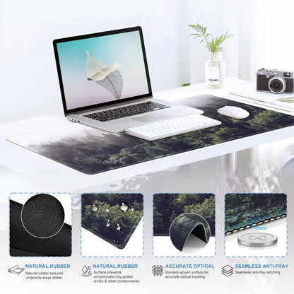 iCasso Desk Mat, Gaming Mouse Pad Wrist Support Set,4in1 XXL Large Mousepad + Keyboard Wrist Rest+Mouse Wrist Rest+Coaster Set with Ergonomic Design for Home Office Table Computer-Penoy