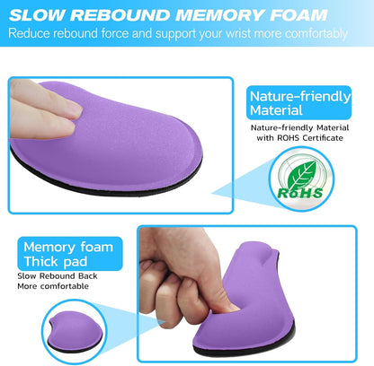 Keyboard Wrist Rest and Mouse Wrist Rest Set - Ergonomic Memory Foam Wrist Cushion - for Wrist Support on Computer, Laptop, Office, Playing Games, Typing Relieves Wrist Pain Black