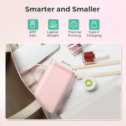Nelko Label Maker Machine with Tape, P21 Bluetooth Label Printer, Wireless Mini Label Makers with Multiple Templates for School Office Home, White