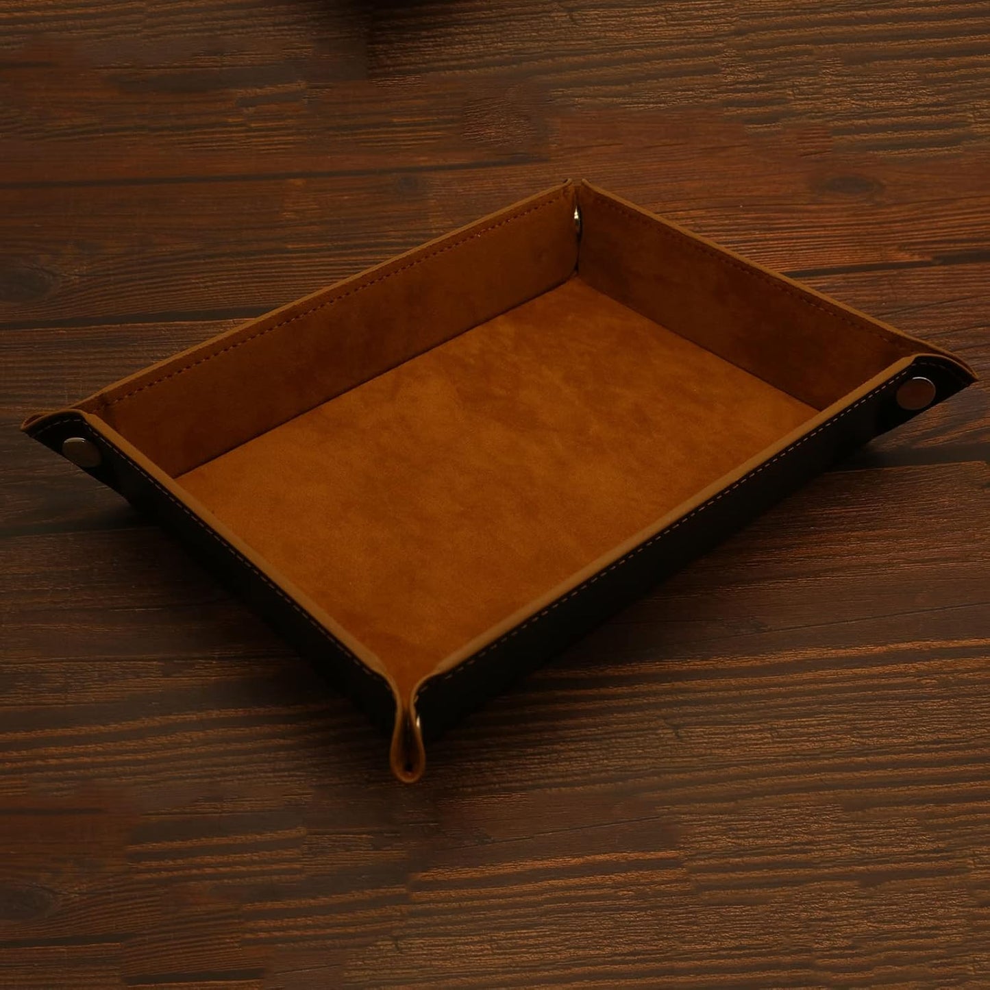 Valet Organizer - Catchall Tray for Jewelry, Wallets, Watches, Keys, Coins, Phones, Glasses - Perfect for Nightstand, Desk, Entryway
