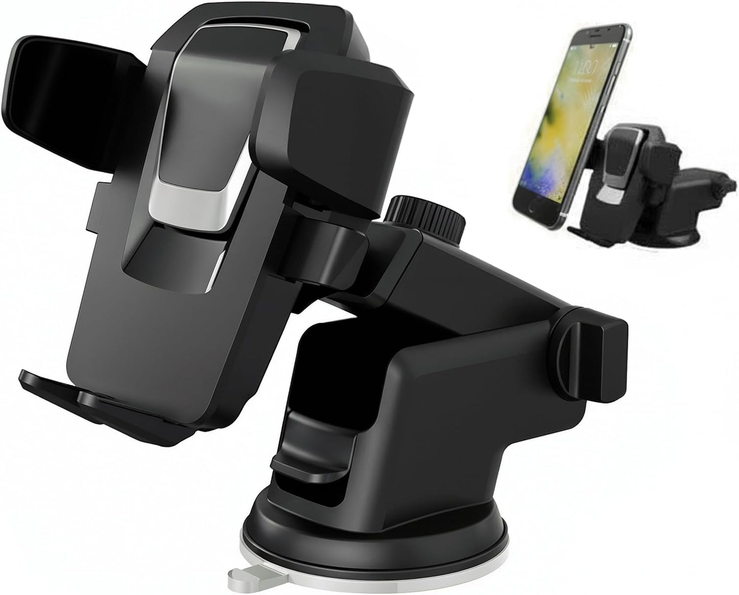 Foldable Phone Stand for Desk | Six Position Adjustable Folding Bracket for Cell Phone | Black Cellphone Holder for Desk & Smartphone Stand | Cellphone & Accessories for Men & Women