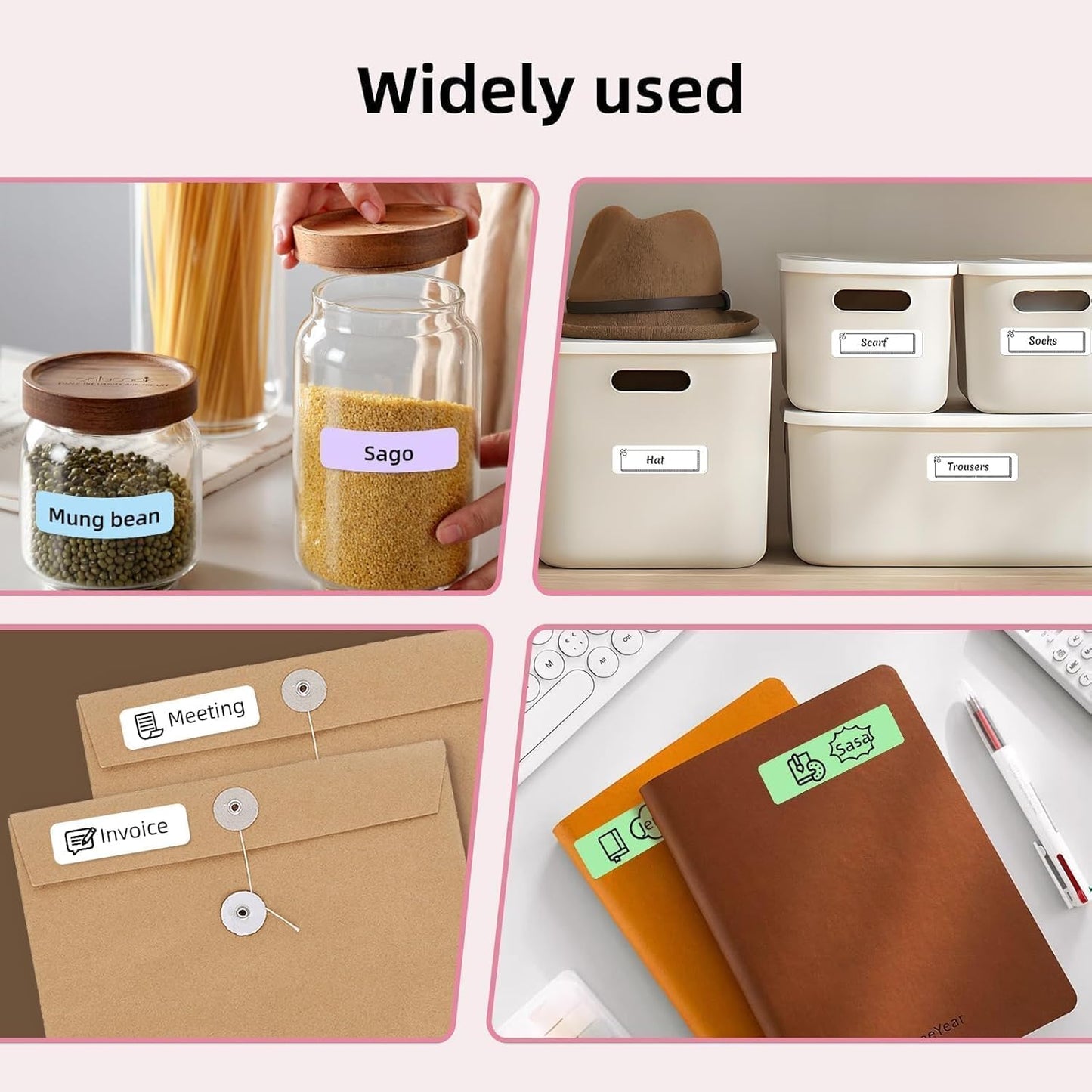 ORGSTA Label Maker Machine with Tape Bluetooth Portable Thermal Labelling Printer for School Home Office Organization, Wireless Mini Labeler S001 Label Machine with Label Sticker Maker, White