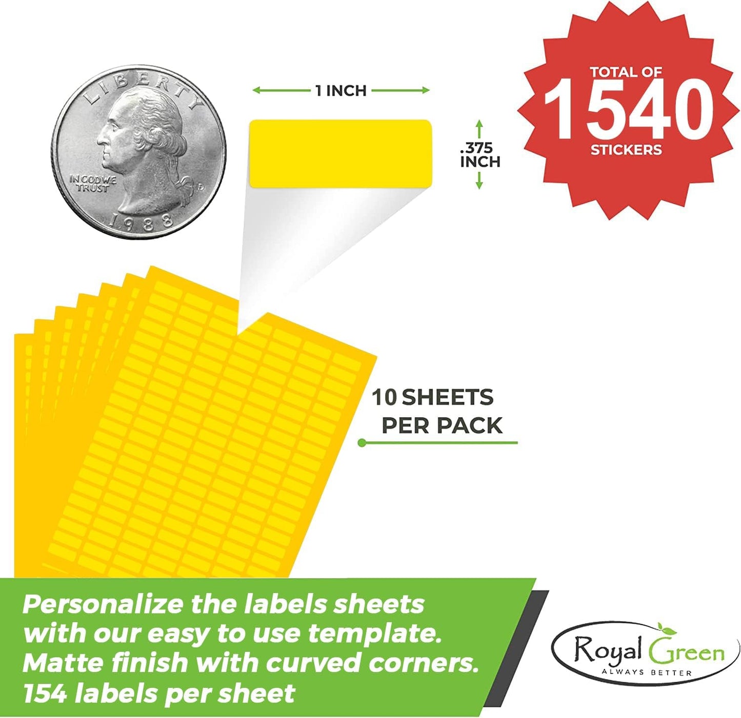 White Rectangular Labels + Bonus Color Labels - Value Pack - 1138 Pack