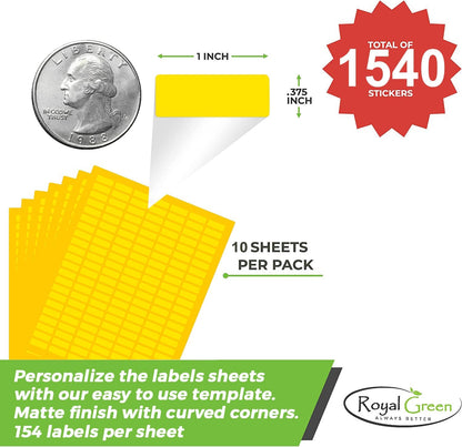White Rectangular Labels + Bonus Color Labels - Value Pack - 1138 Pack