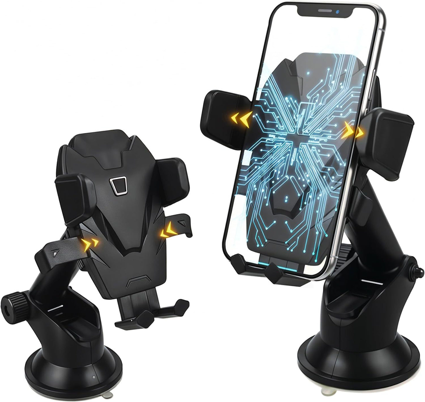Foldable Phone Stand for Desk | Six Position Adjustable Folding Bracket for Cell Phone | Black Cellphone Holder for Desk & Smartphone Stand | Cellphone & Accessories for Men & Women