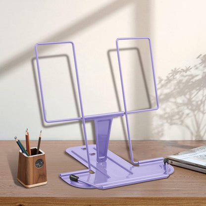 Honagu Book Stand for Reading, Adjustable Reading Rest Book Holder, Documents Holder, Sturdy Typing Stand for Recipes Textbooks Tablet Music Books (Green)