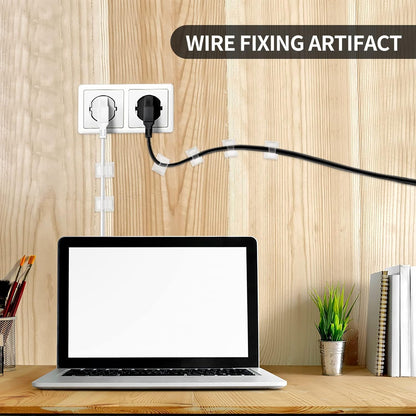 Viaky 30 Pcs Black Clips Self Adhesive Backed Nylon Wire Adjustable Cable Clips Adhesive Cable Management Drop Wire Holder