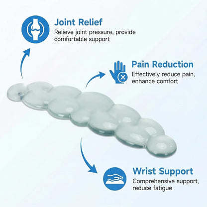 Ergonomic Cloud-Shaped Keyboard Wrist Rest & Non-Slip Mouse Pad Set, Soft Gel Support, Easy-to-Clean, Durable, Ideal for Long Work & Study Hours