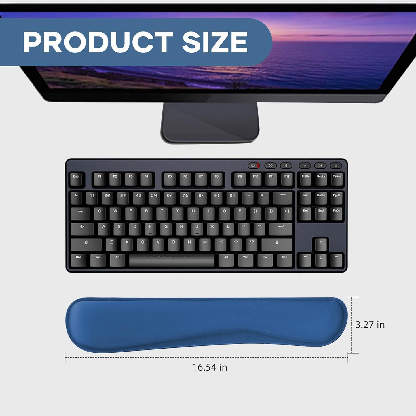 Office Ergonomic Memory Foam Computer Mouse and Keyboard Wrist Rest pad Support Carpal Tunnel, Wrist Rest for Keyboard and Mouse, Wrist Support Set