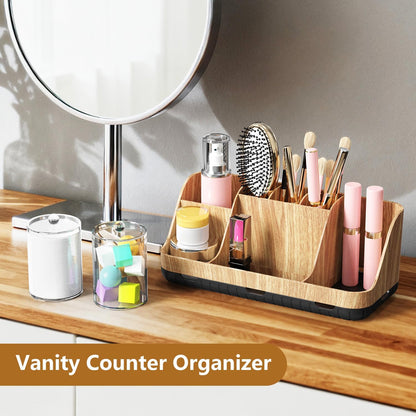 GFWARE Bathroom Organizers and Storage - Detachable 7 Slots Kids Electric Toothbrush and Toothpaste Holde Drainage for Bathroom Accessories Organization Counter Vanity Storage