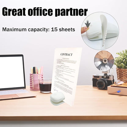Portable Paper Holder Stand for Desk, Paper Stand for Desk When Typing, Document Holder, Compact Reading Clip Holder, A4 Clamp for Office Typing Reading (White)