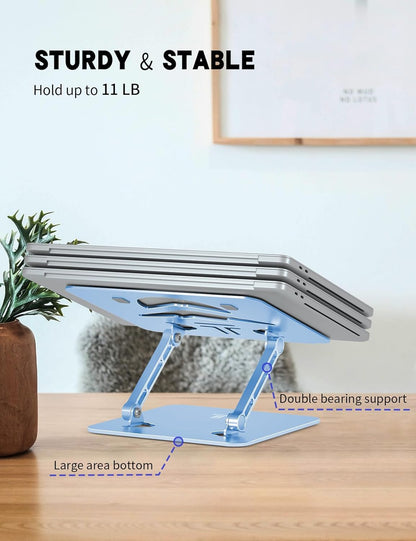 Laptop Stand, Ergonomic Adjustable Computer Stand for Collaborative Work, Foldable and Portable Heat Sink Computer Stands, Fits up to 15.6-inch Laptops (Orange)