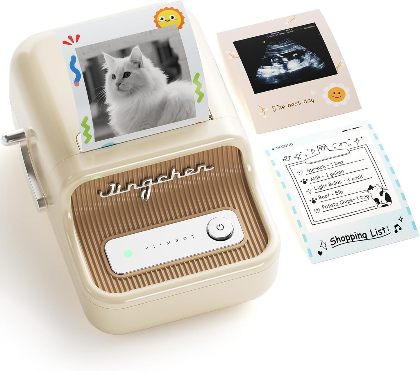 NIIMBOT B21 Pro Sticker Printer, 300DPI, Fun APP, Portable Inkless Label Printer, Bluetooth Sticker Maker for DIY Crafts, Notes, Scrapbook, Photo, Custom Labels & Gifts,Home Organization (White)