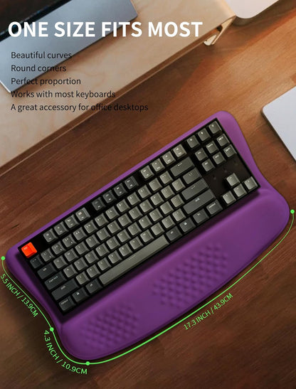 Ergonomic Wave Wrist Rest with Keyboard Stand, Cushioned Palm Rest, Comfortable Integrated Memory Foam for Natural Typing and Relieve Wrist Pain, Dark Night Black