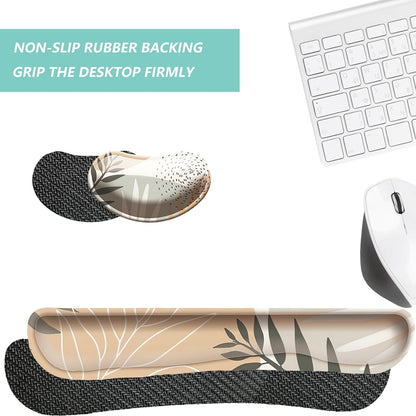 Keyboard Wrist Rest Mouse Wrist Support Set, Memory Foam Wrist Rest Pad for Computer Laptop Keyboard Mouse, Ergonomic Wrist Cushion Support for Typing Pain Relief, Gaming Home Office, Purple