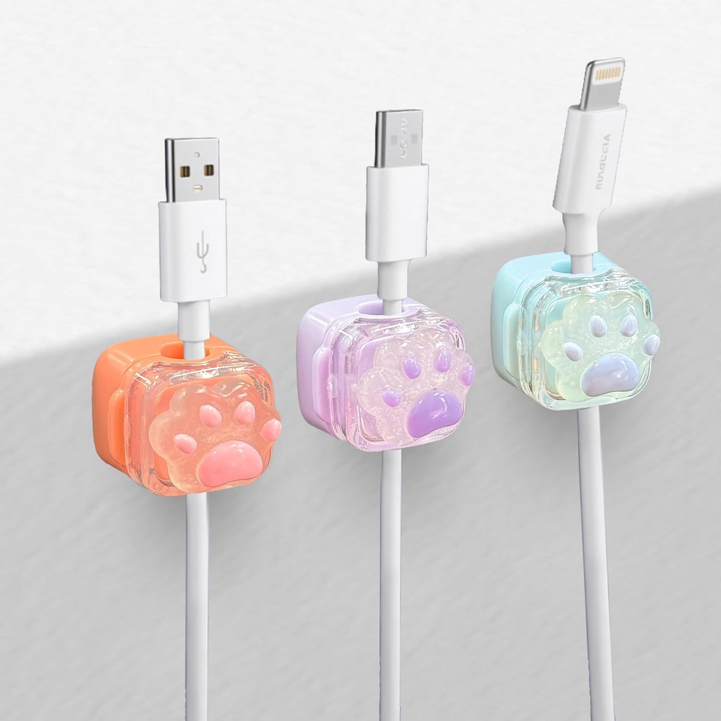 9Pack Magnetic Cable Clips for Nightstand, Adhesive Night-Glowing Cord Holder Organizer for Office Home Desk Wall Car (Star Cat Strawberry)