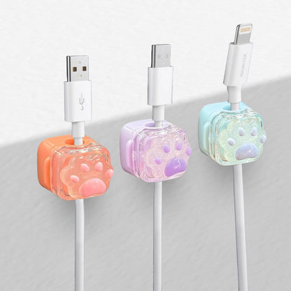 9Pack Magnetic Cable Clips for Nightstand, Adhesive Night-Glowing Cord Holder Organizer for Office Home Desk Wall Car (Star Cat Strawberry)