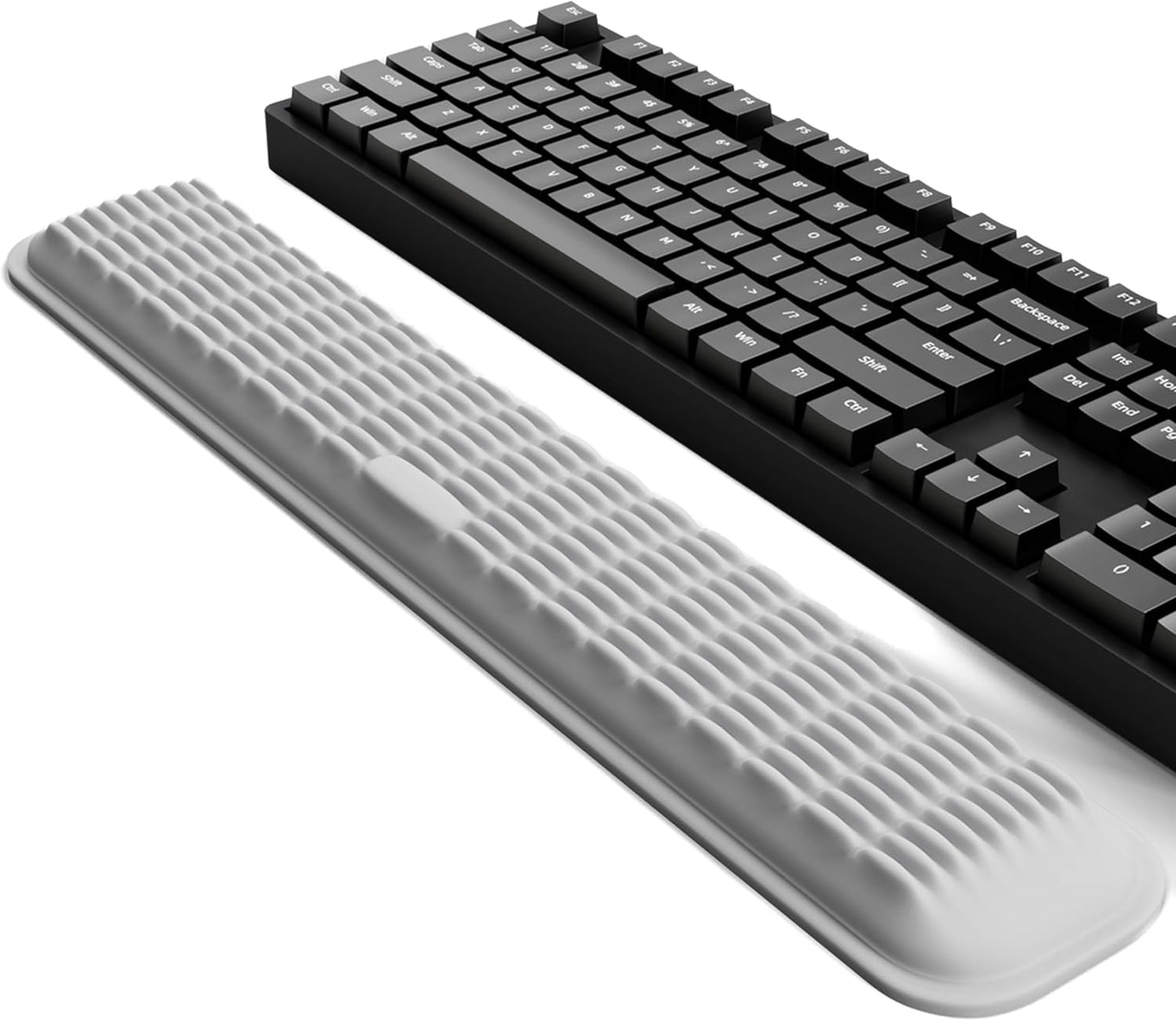 MEKASS Keyboard Wrist Rest, Soft Memory Foam Wrist Support for Keyboard, Keyboard Hand Rest Pad for Wrist Pain Relief, Keyboard Wrist Guard for Long Hours of Work, Gaming, Studying（Classic Black）