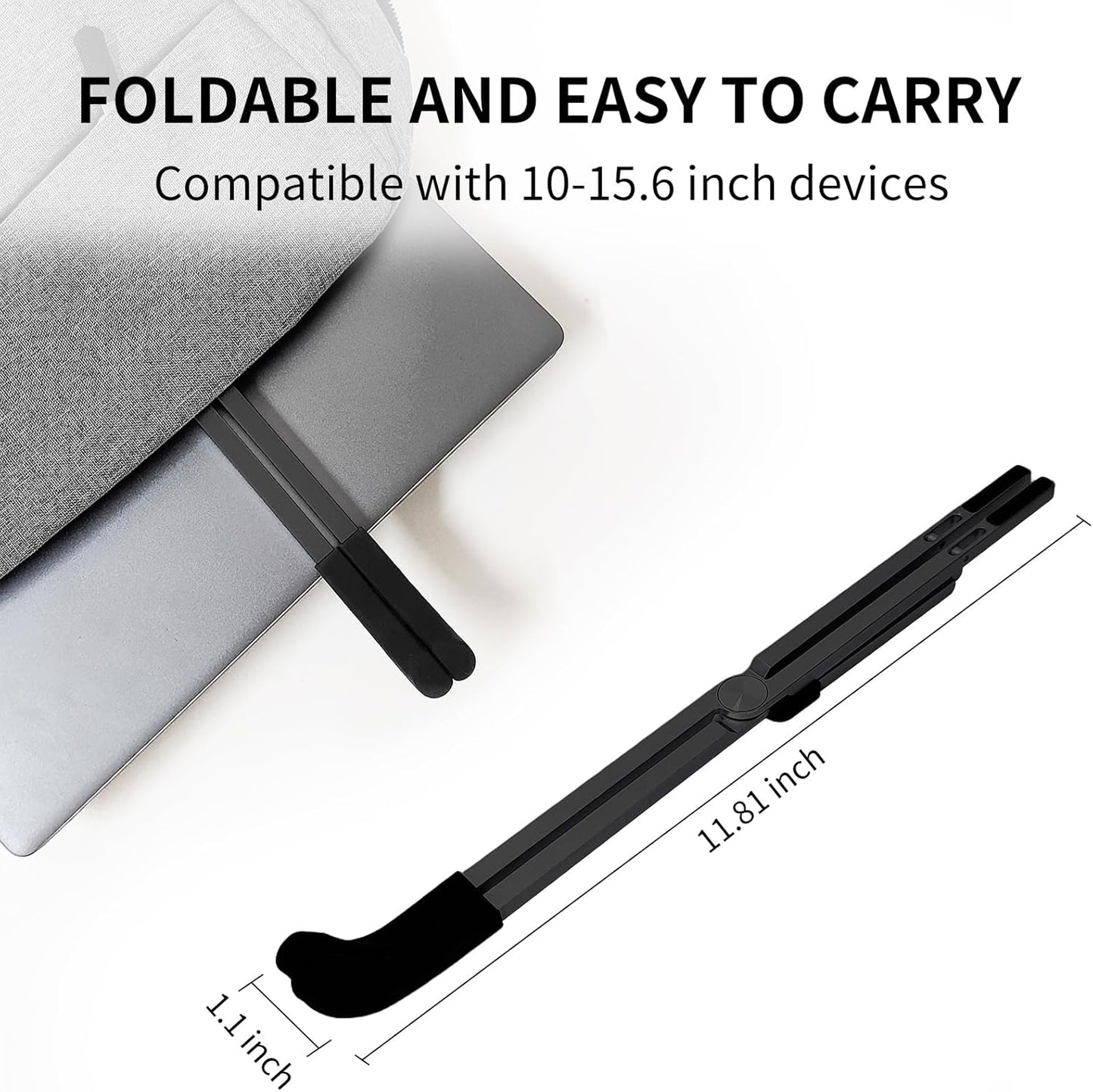 Protable Laptop Stand for Desk,Foldable Laptop Riser Holder,Ventilated Cooling Notebook Mount Computer Stand for 10-15.6” Laptops,Tablets，Aluminum