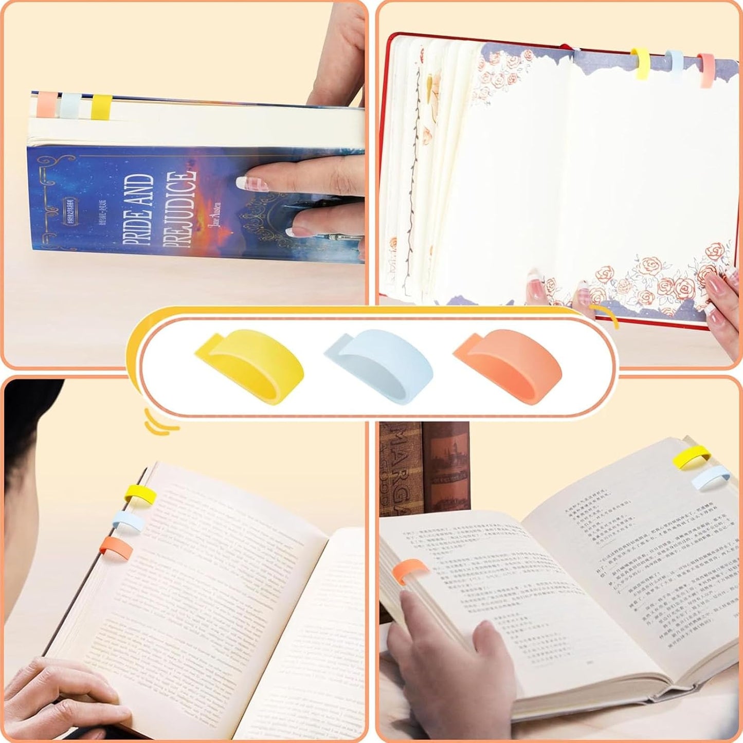 6 Pack Adhesive Pen Holder - Self-Adhesive Silicone Organizer Set - Multifunctional Clips for Desk & Wall - Ideal for Adults and Kids, Office and Home Organization (6)
