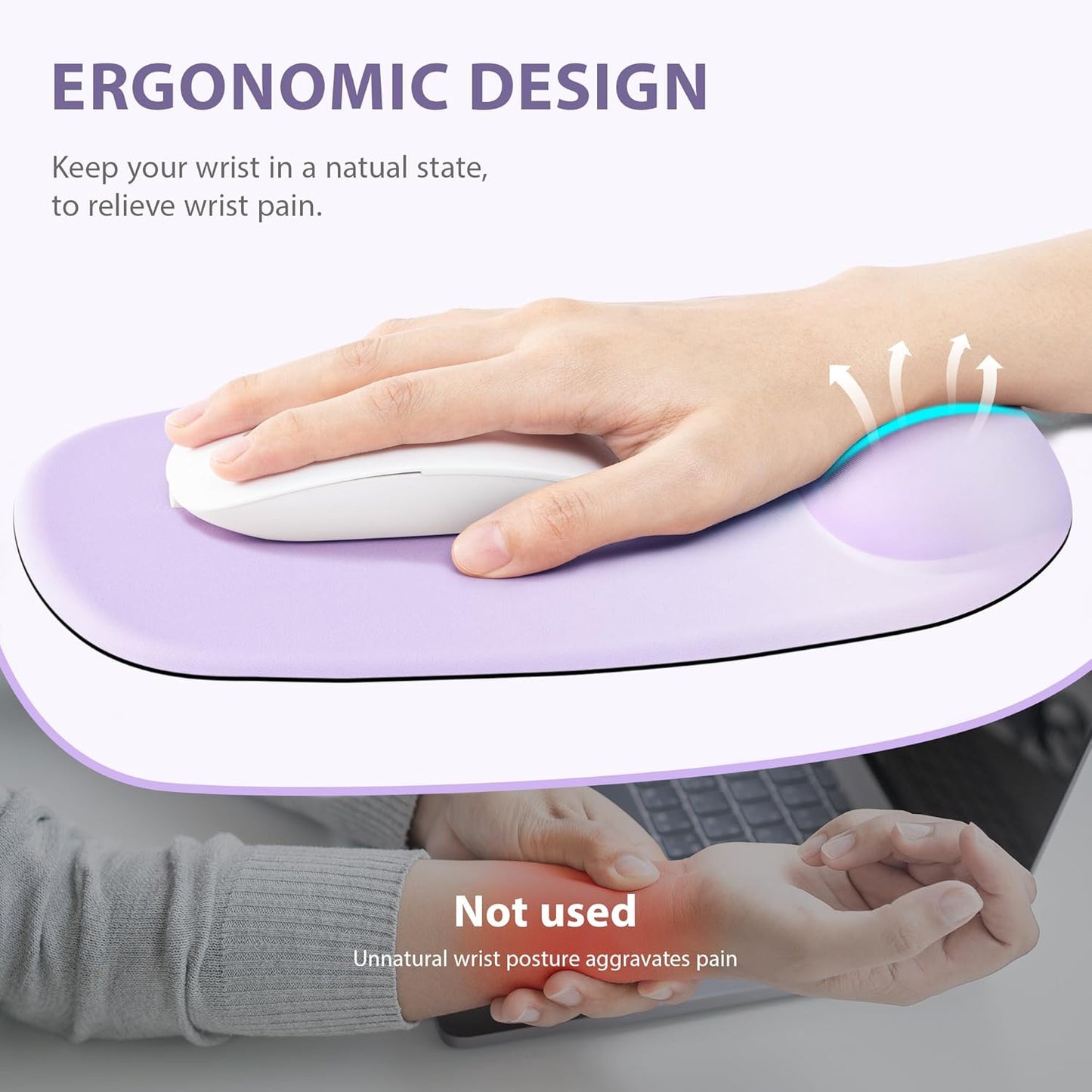 Ospelelf Wrist Rest for Keyboard and Mouse Ergonomic Mouse Pad with Wrist Support Memory Foam Wrist Rest for Computer Keyboard,3-in-1 Gel Mouse and Keyboard Pad for Office Geometry Green
