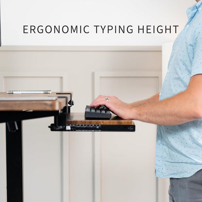 VIVO Large Clamp-on Computer Keyboard and Mouse Under Desk Slider Tray, 27 x 11 inch Pull Out Platform Drawer, White, MOUNT-KB05W