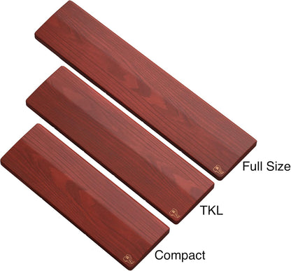 GLORIOUS Gaming Wooden Keyboard Wrist Rest (Compact) - White Ash Wood, Medium-Coarse Grain, Smooth Surface, Sweat & Oil Resistant, Easy Clean, Anti-Slip Rubber Base, 13" x 4" x 0.79" - Onyx