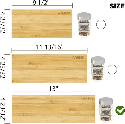 AMBIRD Spice Drawer Organizer, 4 Tier-2 Set Clear Spice Rack Tray Expandable From 11'' to 22'', Seasoning Organizer with non-slip tape for Kitchen, Cabinet, Drawers, Countertop(JARS NOT INCLUDED)