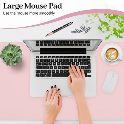 Green Desk Pad and Keyboard Wrist Rest, 3in1 Mousepad + Keyboard Wrist Rest+Mouse Wrist Rest for Home Office Table Computer Cover. (31.5×15.7,Green)