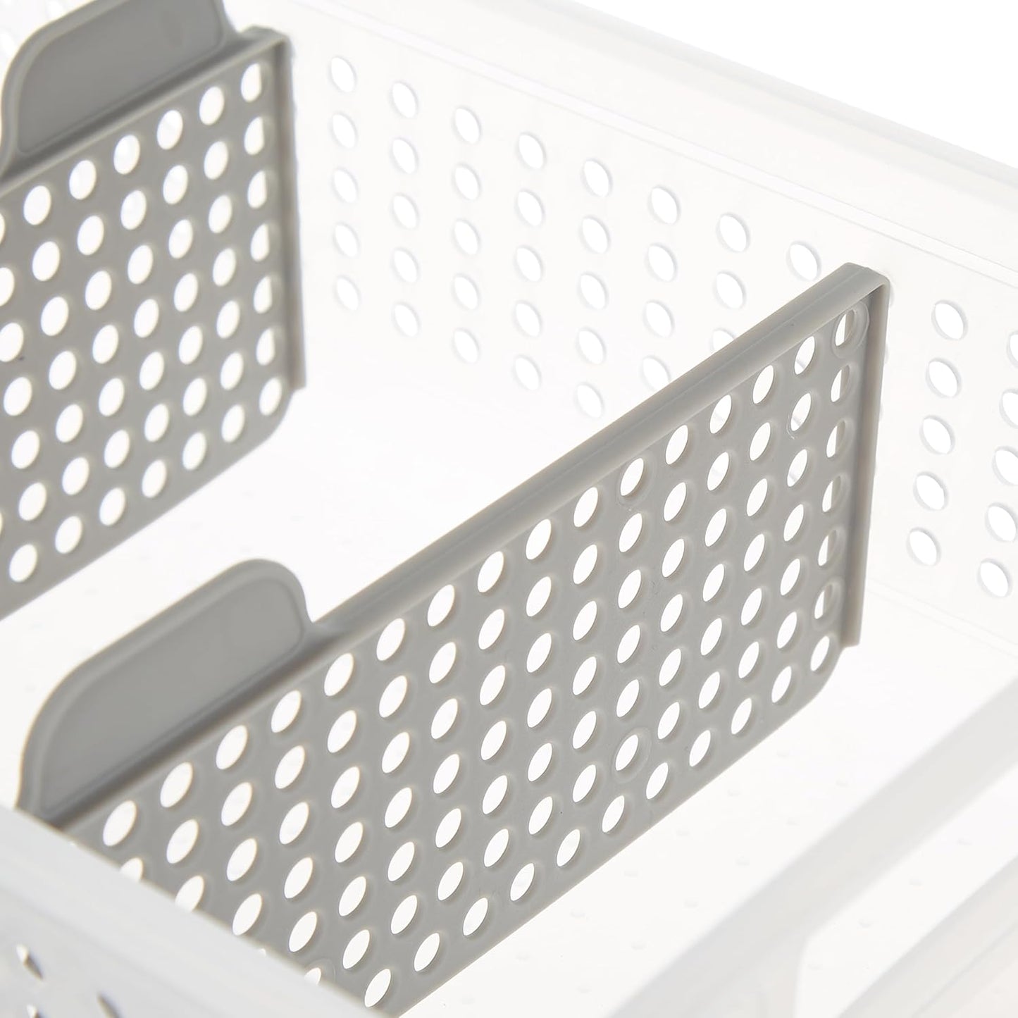 madesmart 2 Tier Bath Organizer, Undersink Storage with Sliding Drawers, for Cleaning Supplies, Pantry, Sponges, Bottles & Kitchen Essentials, Adjustable Dividers & Pull Out Sliding Baskets, Frost
