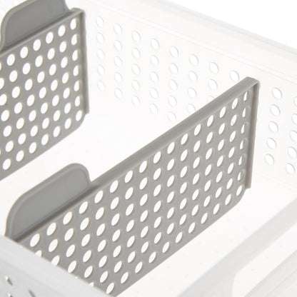 madesmart 2 Tier Bath Organizer, Undersink Storage with Sliding Drawers, for Cleaning Supplies, Pantry, Sponges, Bottles & Kitchen Essentials, Adjustable Dividers & Pull Out Sliding Baskets, Frost