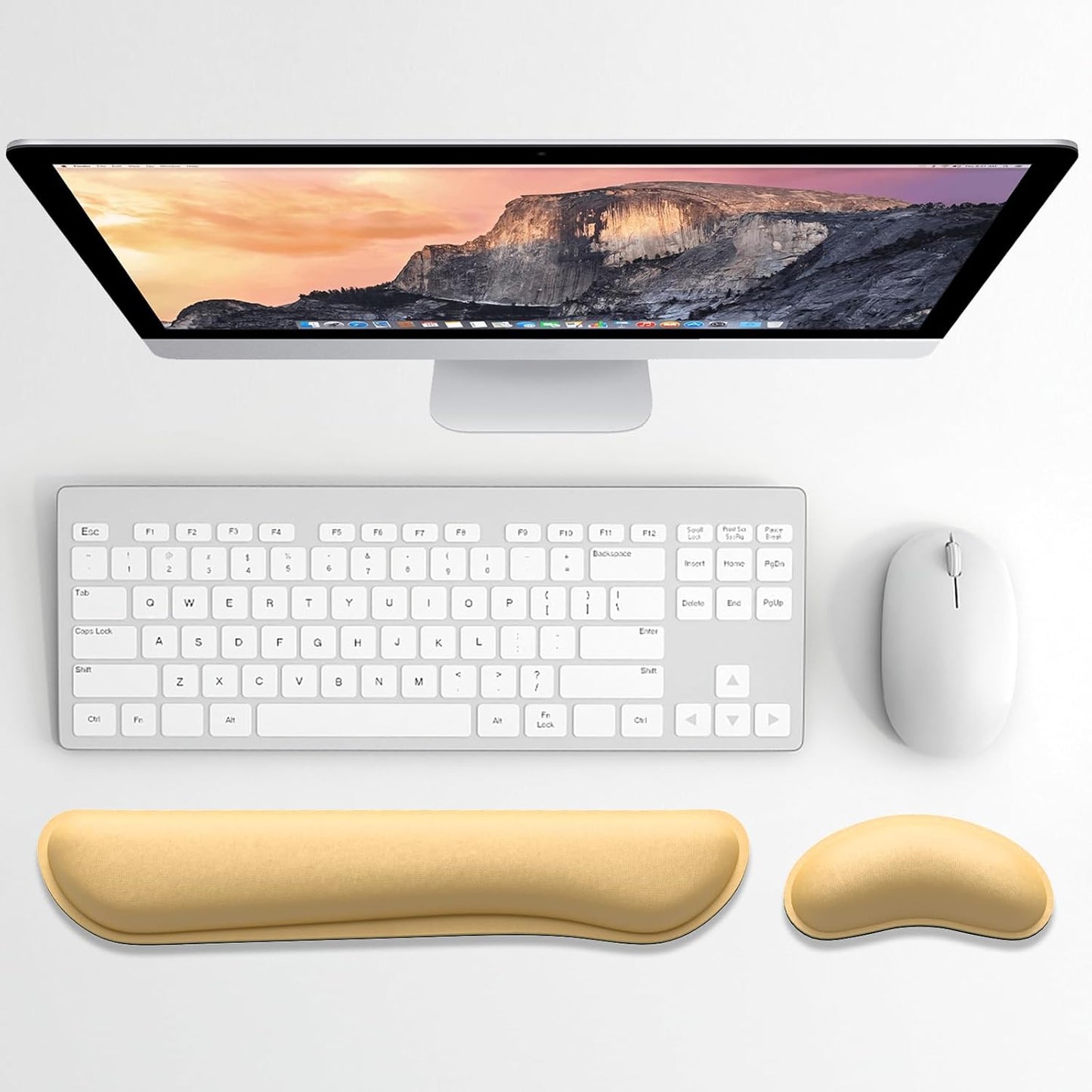 Dapesuom Enlarge Keyboard Wrist Rest, Cute Memory Foam Keyboard Wrist Cushion for Computer Desk Mats Support, Typing Pain Relief Ergonomic Mouse Pad Rests with Non-Slip Base for Gaming, Laptop, Purple