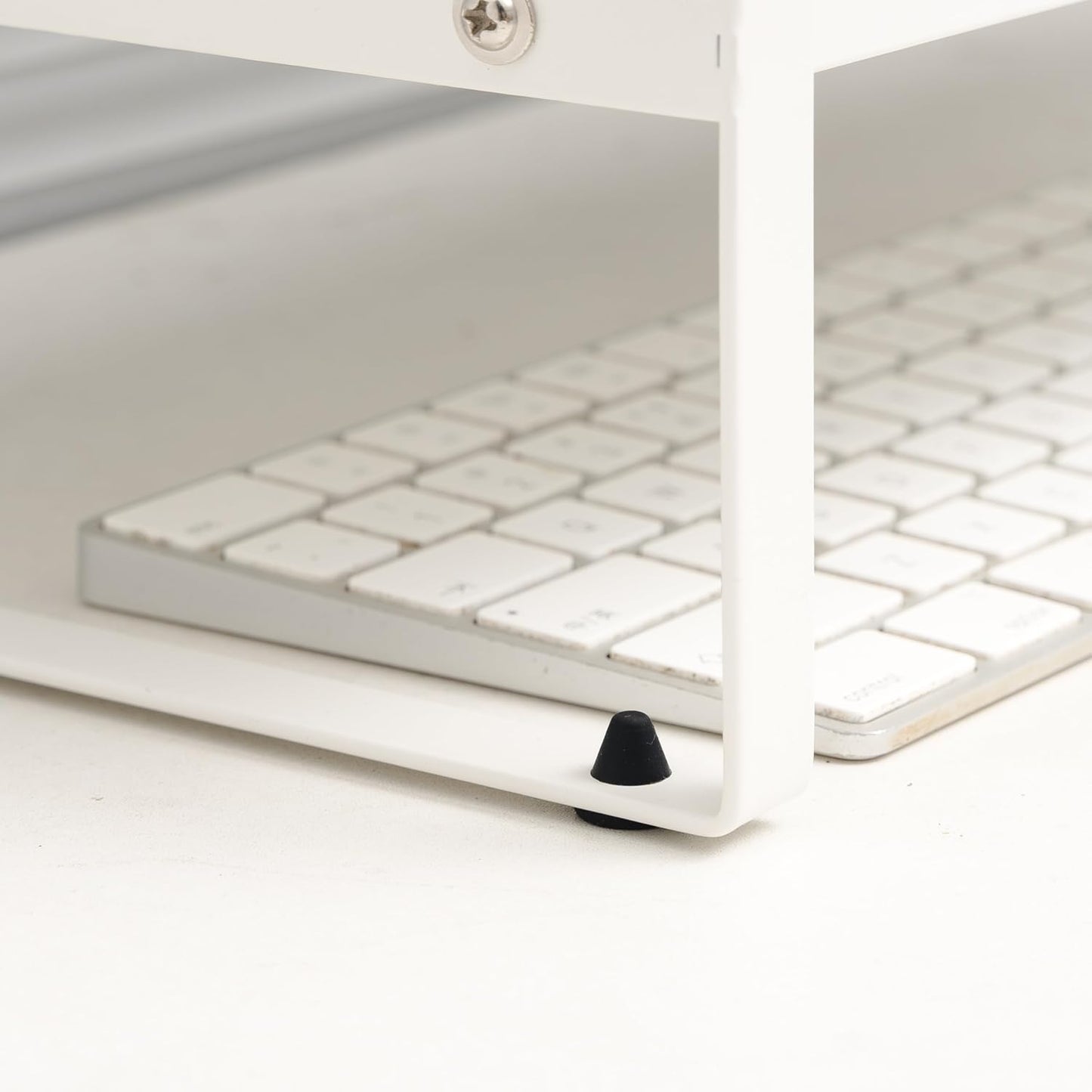 Adjustable Metal Monitor Stand - 11.6"-21.3" Ergonomic Desktop Riser for Computer/Laptop/TV, Heavy-Duty Office Shelf with Space-Saving Design (Black)