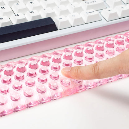 Ergonomic Gel Keyboard and Mouse Wrist Rest Set – Pink Wrist Rest for Computer Keyboard 75% 80%, Comfort & Support for Typing and Gaming