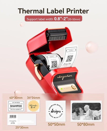 NIIMBOT B21 Pro Sticker Printer, 300DPI, Fun APP, Portable Inkless Label Printer, Bluetooth Sticker Maker for DIY Crafts, Notes, Scrapbook, Photo, Custom Labels & Gifts,Home Organization (White)