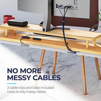 Delamu 2 Pack Safe & Tidy Cable Management Solution - Protect Kids & Pets with Home & Office Cable Management Under Desk, Cable Organizer, Cable Management Kit, Cord Organizer for Desk, 15.7in x 2