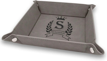 Personalized Organizer for Men, Jewelry Tray, Desk Organizers for Men Women, Men Women Jewelry Key Tray, Desk Storage Plate, Valet Tray Desktop Storage Organizer