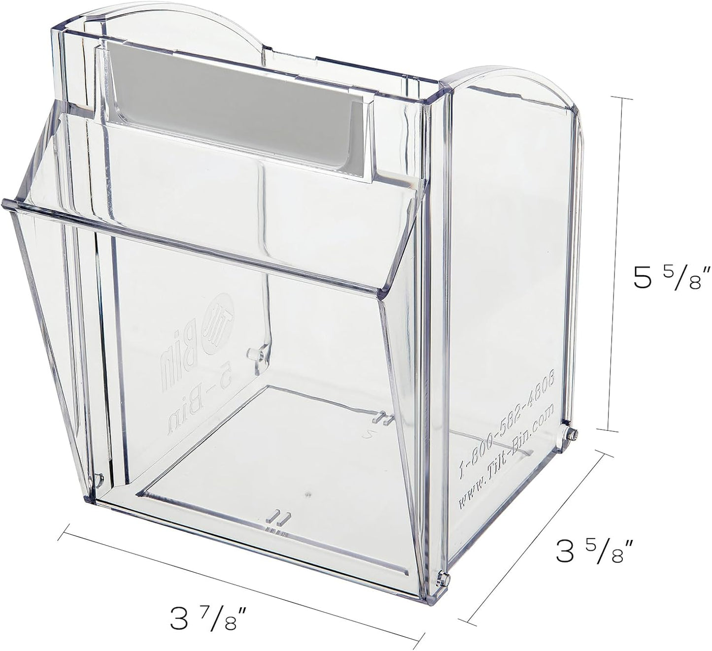 Deflecto Interlocking Tilt Bin, 9 Bin Unit, Clear and White, 23-5/8” x 3-5/16” x 2-5/8” (20903OP)