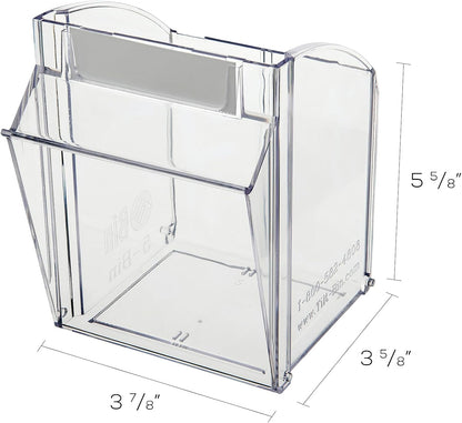 Deflecto Interlocking Tilt Bin, 9 Bin Unit, Clear and White, 23-5/8” x 3-5/16” x 2-5/8” (20903OP)