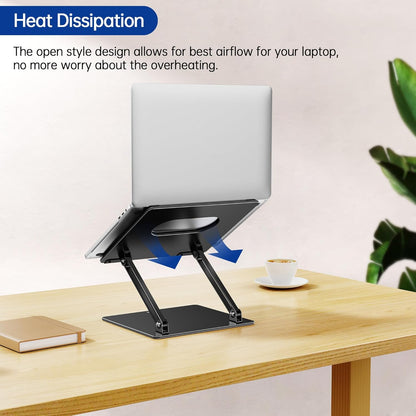 BESIGN LS10 Aluminum Laptop Stand, Ergonomic Adjustable Notebook Tablet Stand, Computer Holder Compatible with Air, Pro, Dell, HP, Lenovo More 10-14" Laptops, Silver