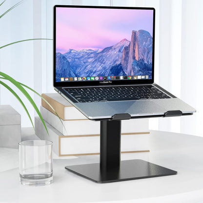 BESIGN LSX6 Computer Holder Stand, Ergonomic Adjustable Notebook Riser for Standing Work, Compatible with Air, Pro, Dell, HP, Lenovo More 10-14" Laptops, Black