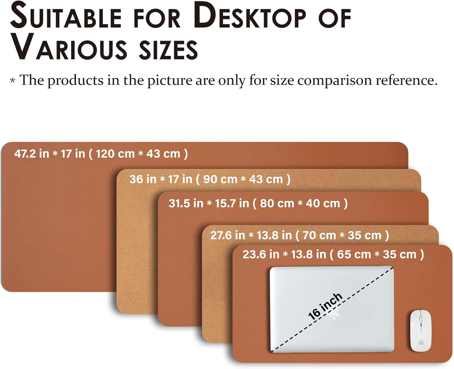 Cork Desk Mat - Dual-Sided Desk Pad for Office and Home - Desk Organization and Accessories - Ideal for Large Mouse Pad and Desk Mats on Top of Desks(Dark Green,90cmx 43cm)
