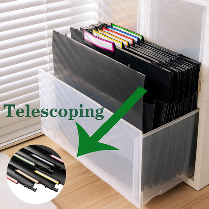 Hanging Rose Gold File Organizer, equipped with a 6-piece set of rose gold desktop accessories