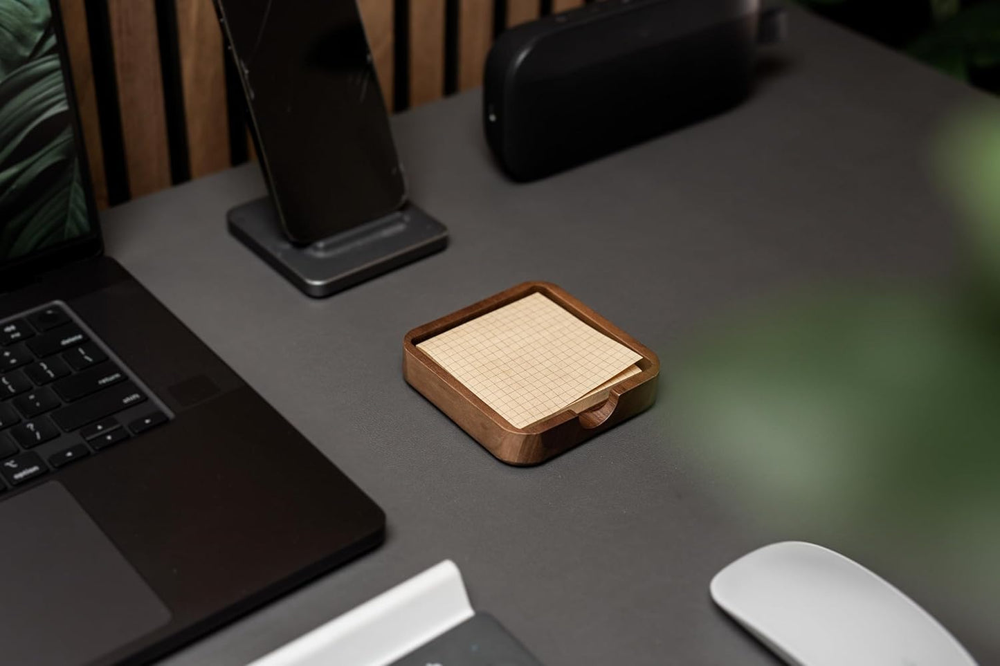 MUUJEE Wooden Desk Tray Organizer - 7.5 x 3.75 for Work Teacher Dad Wood Tray Work Minimalist Rustic